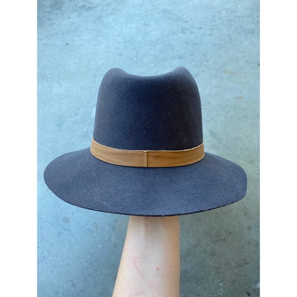 Janessa Leone Darian Wool Felted Hat Grey Medium - Picture 7 of 8